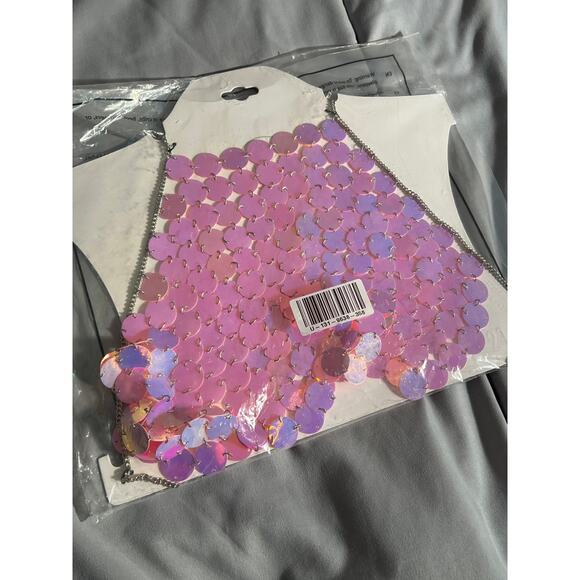 Festival, pink and blue reflective body‎ jewelry NWT - Picture 2 of 5